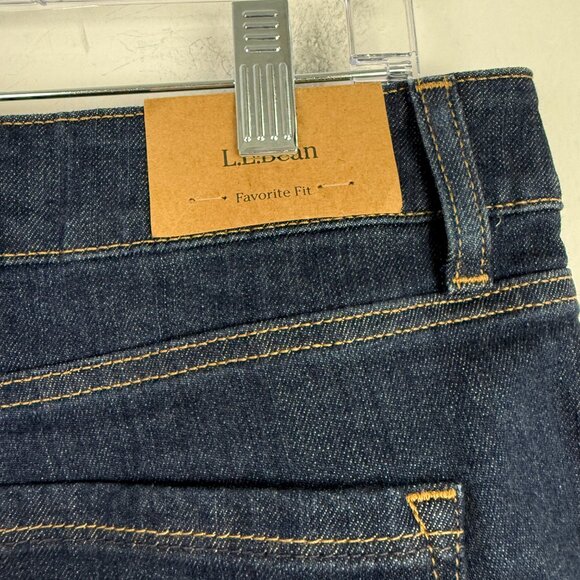 NWT LL Bean True Shape Favorite Fit Bootcut Jeans Dark Rinse Plus Size 16 NEW - Picture 10 of 12